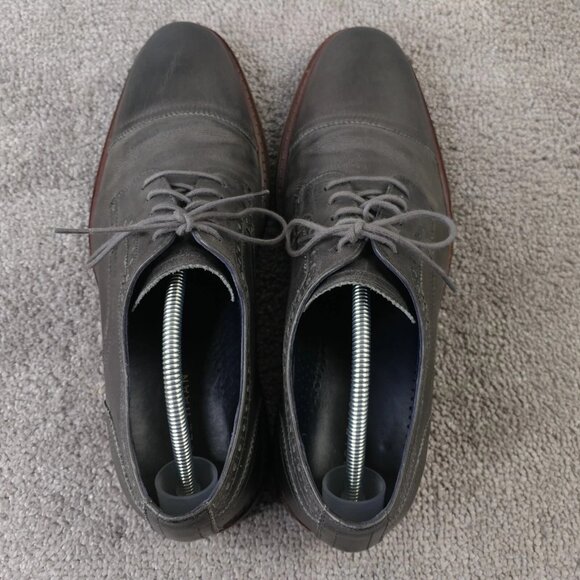 Cole Haan Colton Mens Size 11 Shoes Oxford Brogue Wingtip C25400 Gray Leather - Picture 7 of 10